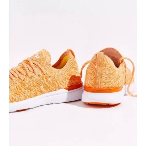 APL Techloom Wave Trainers x Free People Orange Sunshine Sneakers Size 6 - Picture 3 of 8